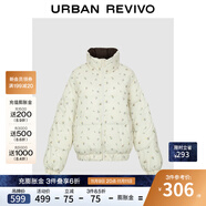 UR2025冬季新款女裝休閑碎花立領(lǐng)棉服外套UYL150062+ 米白印花 XS