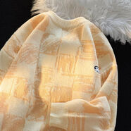 俞兆林（YUZHAOLIN）甜美可愛(ài)套頭毛衣女2025秋冬季新款甜美寬松中長(cháng)款軟糯加厚針織衫 黃色 厚款 M 【100-120斤】