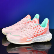 李寧龘膜安踏踏時(shí)尚籃球鞋情侶實(shí)戰球鞋運動(dòng)鞋學(xué)生比賽專(zhuān)用訓練球鞋 桃紅 36