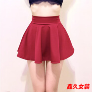 美安嘉夜色行超短裙半身裙豹紋mini小短裙包臀冰絲透明緊身裙a字女 30cm酒紅百褶裙不透明容易赱光-a字半身裙 均碼80-120斤-a字半身裙