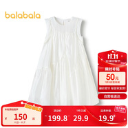 巴拉巴拉童裝兒童裙子女童2025夏裝無袖連衣裙中大童甜美洋氣208225111018