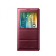 三星（SAMSUNG）適用note4手機殼n9100智能開(kāi)窗皮套9108v保護套n9109手機套炫彩插卡手機殼男女情侶款 note4 無(wú)芯片 蘇妮紅 三星其他型號