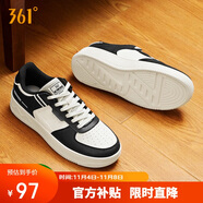 361°運動男鞋冬季學(xué)生復(fù)古厚底增高小白休閑板鞋子男672426615-4