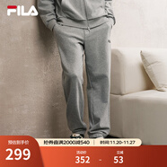 FILA 斐樂(lè )情侶款男女長(cháng)褲25秋冬季新款休閑寬松收口運動(dòng)褲子加絨保暖 卡地亞花灰-MG M 170/80A/M