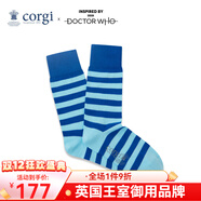 CORGI柯基DOCTOR WHO聯(lián)名條紋襪情侶棉女春季中筒襪男送男友情人節禮物 blue 男款39-43