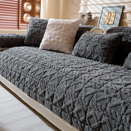 胖東來(lái)同款胖東來(lái)同款品質(zhì)保暖沙發(fā)坐墊罩【加厚夾棉】墊冬2025新 水豚絨-淺灰色 110cm*280cm （大四人位）