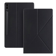 三星（SAMSUNG）【原裝品質(zhì)】適用三星Galaxy TabS9S7 S9+k折磁吸支架皮套外筆槽 三星S7Plus橫豎支架保護套(12.4英寸 經(jīng)典黑(磁吸雙面夾帶筆槽)