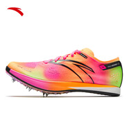 安踏中長(cháng)跑釘鞋田徑跑鞋男女學(xué)生抓地輕量化體側釘鞋 男款-熒光釉橙/熒光蓮粉/熒光數碼綠 42