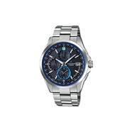 卡西歐（CASIO）OCEANUS系列-圓盤(pán)多功能指針 商務(wù)潮流指針經(jīng)典三眼日期顯示防水 藍色表盤(pán)