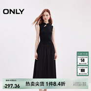 ONLY2025秋季新款國風(fēng)新中式修身收腰無(wú)袖連衣裙女|125107022 H1Z 黑色 2XL
