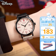 迪士尼（Disney）手表女學(xué)生個(gè)性復古撞色帆布帶石英表初高中生高顏值女孩防水手表