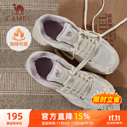 駱駝（CAMEL）漫游復(fù)古慢跑鞋女加絨運(yùn)動鞋子 K23S09L7014A 米白/香芋紫 39