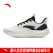 安踏（ANTA）晴空丨男鞋運動(dòng)跑步鞋男冬季透氣輕便減震耐磨休閑網(wǎng)面跑鞋子男 象牙白/黑-1 42.5 (265mm) /美碼9