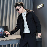 喬易倫冬季羊毛羔棉服男裝休閑保暖棉衣2025新款爆款高級感痞帥加絨外套 黑色 M