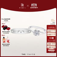 DR現(xiàn)貨鉑金鉆戒BELIEVE雪吻 結(jié)婚鉆石戒指告白紀(jì)念日節(jié)日禮物 雪吻6分H色SI1+愛之所向男戒