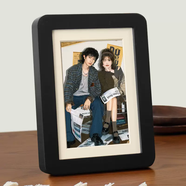 語(yǔ)森憶相框洗照片定制擺臺做成相冊6寸7寸8實(shí)木加打印高級感diy裝裱架a4 經(jīng)典黑-(搭配卡紙留白洗照片) 8寸(內徑放15.3x20.3cm)圓角工藝邊框