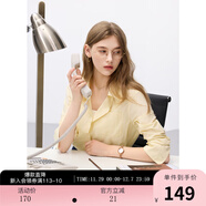 三彩2025秋款職場(chǎng)通勤百搭OL襯衫中長(cháng)寬松長(cháng)袖襯衣開(kāi)衫Z 鵝黃 L 165/88A