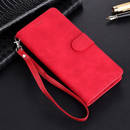 薏和善適用于三星A26手機殼GalaxyA26翻蓋式皮套三星GalaxyA26全包防摔軟邊磨砂5g插卡錢(qián)包式高級感男女 夢(mèng)幻系列【中國紅+同款手繩】精孔設計 三星 A26 5G  全球版