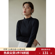 獨束大碼女裝【發(fā)熱防靜電】百搭打底衫女顯瘦秋冬新款胖mm針織衫 靜謐黑 3XL