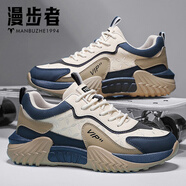 漫步者秋冬鞋子男鞋新款運動(dòng)休閑鞋男士厚底老爹鞋男潮流時(shí)尚低幫板鞋 米蘭 39