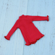 映棠licca娃衣ICY DBS 小布娃娃衣服 連衣裙長(cháng)袖T恤7色入azone麗佳lic 紅色款 適合小布裝扮