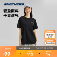 斯凱奇夏季男女情侶同款繽紛休閑系列透氣半袖針織短袖T恤L224U146