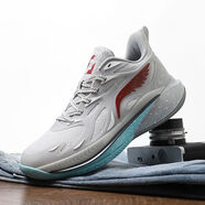 LI NING李寧12籃球鞋大白鯊透氣減震耐磨防滑學(xué)生兒童回彈實(shí)戰運動(dòng)鞋 606迷霧灰 36