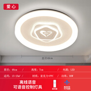 初構想吸頂燈臥室房間客廳燈主臥2025新款中山燈具屋創(chuàng  )意網(wǎng)紅 出價(jià)-水晶愛(ài)心48cm80W語(yǔ)音控制