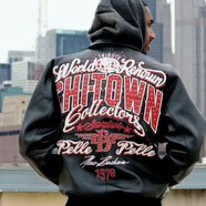 GOODBASKET潮牌PELLE PELLE重磅滿(mǎn)釘滿(mǎn)鉆機車(chē)皮衣皮夾克男女情侶裝外套上衣 MJ33黑色 S