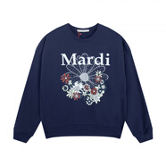  Mardi Mercredi南巷韓代Mardi25秋新款正確彩色花朵小雛菊長(cháng)袖衛衣上衣百搭 NX藏青/乳自 均碼