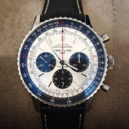 百年靈（BREITLING）【二手99新】百年靈男表航空計時(shí)系列自動(dòng)機械B01機芯熊貓盤(pán)計時(shí)夜光飛行員二手奢侈品正品瑞士名表 未使用43表徑AB0138241G1P1白熊貓