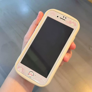 TKHE適用蘋(píng)果5s/4s卡通鋼化膜按鍵貼6s軟邊手機膜不碎邊8plus/7p屏幕指紋保護貼se2可愛(ài)彩膜防摔全覆蓋 愛(ài)心美樂(lè )蒂卡通膜+指紋貼 iPhone4S