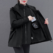 啄木鳥(niǎo)三合一沖鋒衣男女情侶同款秋冬季新款時(shí)尚戶(hù)外運動(dòng)加厚保暖外套 黑色 M （推薦100-120斤）