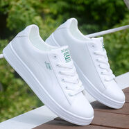 無(wú)疆妙品品牌斷碼男鞋秋冬季運動(dòng)鞋男2024新款白色板鞋男士百搭休閑小白鞋 718白綠 44 44