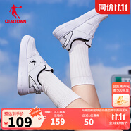 喬丹男鞋板鞋皮面小白鞋革面女鞋空軍一號(hào)厚底增高情侶休閑運(yùn)動(dòng)鞋 女-喬丹白/黑色 39