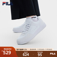 FILA 斐樂(lè )女鞋復古板鞋2025春季新款圓盾鞋休閑鞋百搭學(xué)生小白鞋 斐樂(lè )白-WT 36