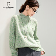 金兔【純羊絨】慵懶風(fēng)軟糯彩色花紗毛衣25秋冬高領(lǐng)女羊絨衫 中灰 M 【建議115斤以?xún)取?
                                         title=