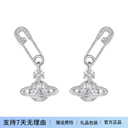 Vivanne Werkend西太后正品土星耳釘輕奢小眾耳飾送女朋友生日禮物女 西太后土星別針耳釘