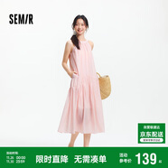 森馬（Semir）連衣裙女海邊度假掛脖兩穿長(cháng)裙2025夏季蝴蝶結初戀裙109325114011