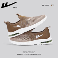 回力男鞋子男秋季透氣網(wǎng)鞋男防滑跑步鞋網(wǎng)面軟底百搭休閑運動(dòng)鞋男 咖啡氣墊款 W0883 42