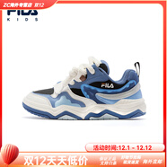 斐樂(lè )（FILA）秋冬KIDS童鞋兒童板鞋2025冬季新款男女大童休閑時(shí)尚街舞鞋 黑/永恒藍-BW 35 內長(cháng)21.5cm