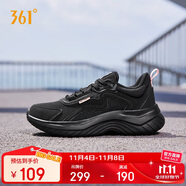 361°運動鞋女秋冬季防潑水通勤休閑厚底回彈健身跑步鞋子682232233-3