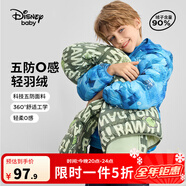 迪士尼童裝兒童男童輕薄三防連帽羽絨服2025年秋冬新款短裝寶寶外套衣服 藍底科技汽車(chē)【男  25新款】 110 cm