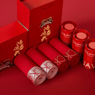 CK正品禮盒裝男士?jì)妊澞衅浇羌兠薮蠹t本命年莫代爾四角褲 CCDD M  純棉 【85斤-105斤】