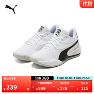 彪馬（PUMA）姜偉澤同款緩震防滑透氣實戰(zhàn)低幫籃球鞋男女TRIPLE195217 白-黑色-06 47