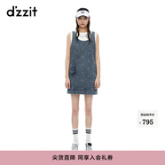 DZZIT【爆款補單】地素明星同款牛仔連衣裙甜美可愛(ài)時(shí)尚百搭女 深藍色 XS