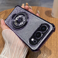 艾思度（iSido）適用華為榮耀500手機殼honor500pro透明保護硅膠套MEY一AN00自帶鏡頭膜全包氣囊防摔MEP軟殼por男 【閃粉-暗夜紫】自帶鏡頭膜送全屏鋼膜+旋轉陀螺10 榮耀500 Pro