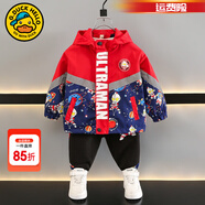 G.duck小黃鴨聯(lián)名奧特曼男童外套春秋款兒童夾克風(fēng)衣中小童男孩卡通衣服 紅色 110 (建議身高100cm 4-5歲)cm