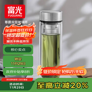 富光尊爵玻璃杯 男女士雙層水杯 高硼硅玻璃 304茶隔杯子泡茶杯400ml