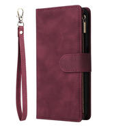 【品質(zhì)原裝】適用于蘋(píng)果15零錢(qián)包手機殼11proiPhone 16Max皮套X潮 酒紅色_復古磨砂_六卡位 iPhone_15_Plus